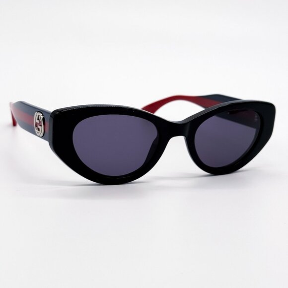 NEW GUCCI GG1862S 004 CAT EYE BLACK/BLUE WOMEN SUNGLASSES GUCCI - Picture 1 of 13